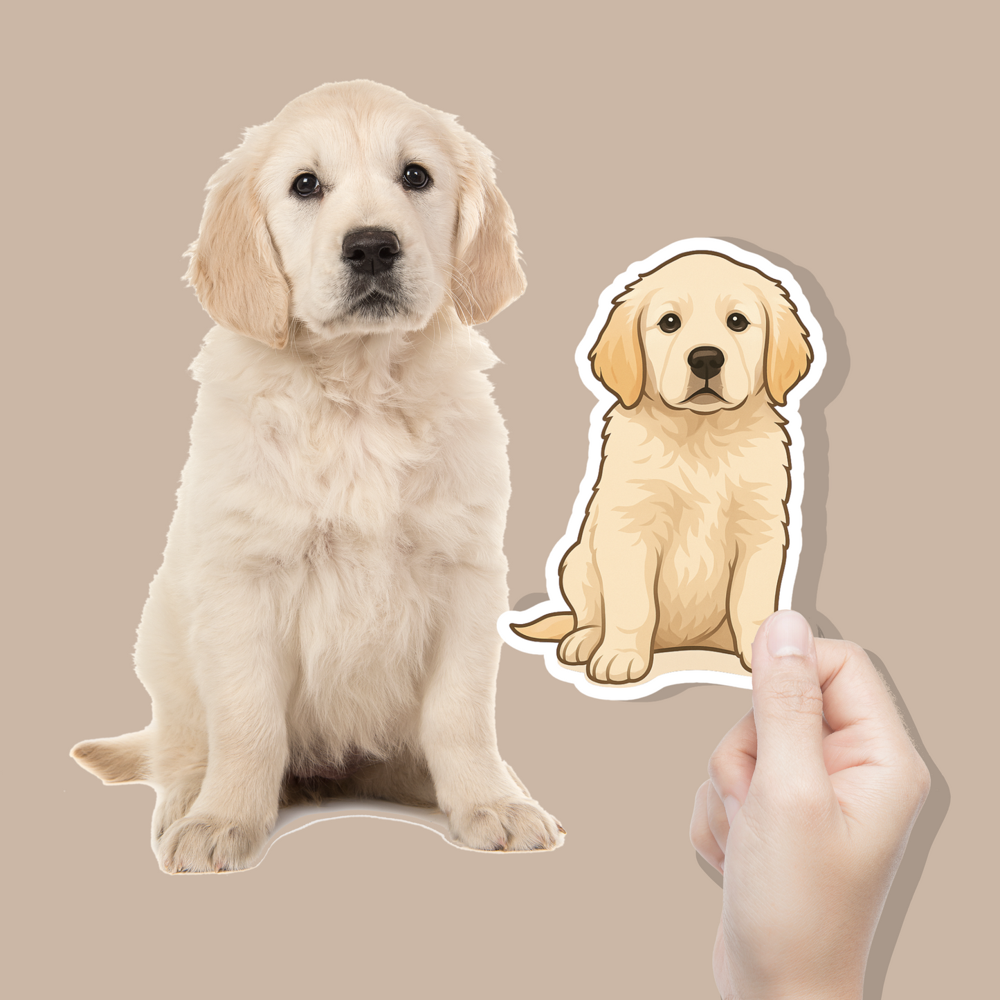 Personalisierte Hundeaufkleber- Hand gezeichnet Karikatur Haustieraufkleber, benutzerdefinierter Hundeaufkleber, Gesichtsaufkleber - Cartoon