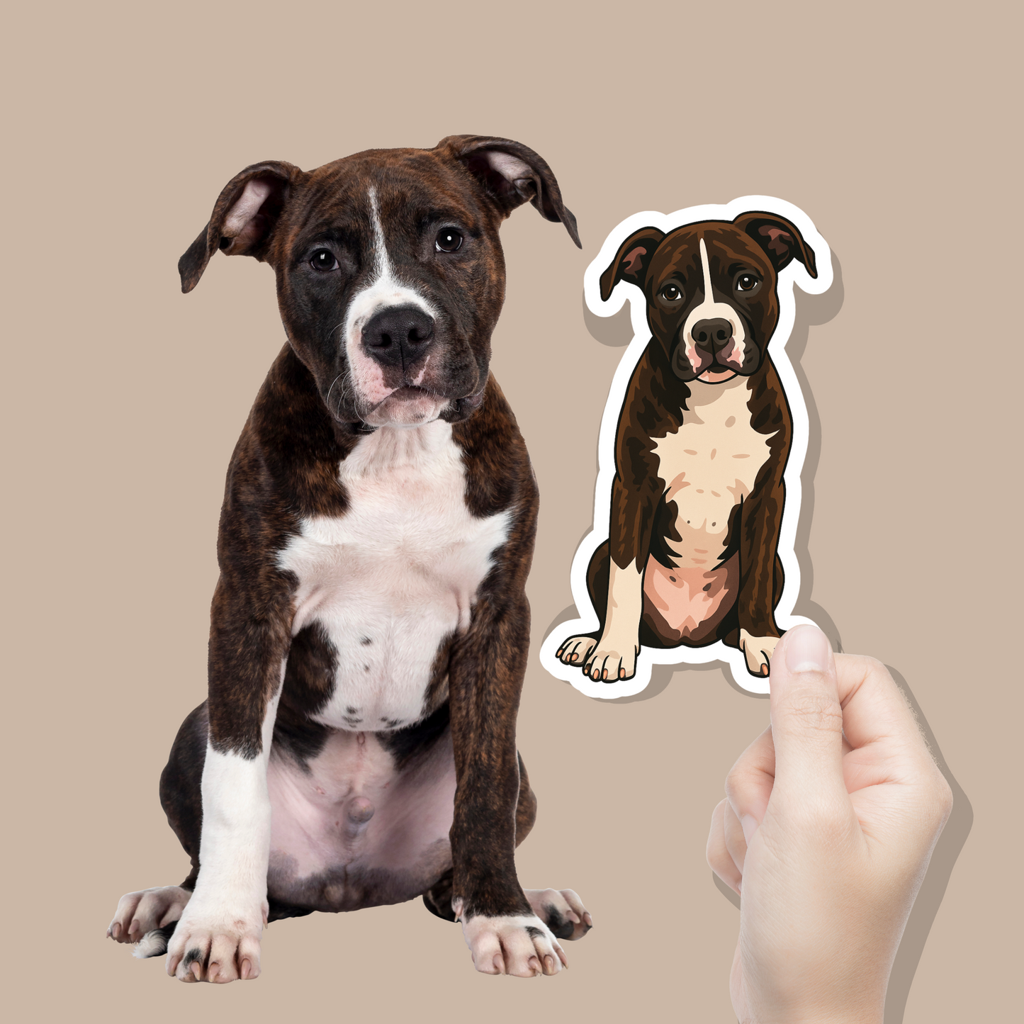 Personalisierte Hundeaufkleber- Hand gezeichnet Karikatur Haustieraufkleber, benutzerdefinierter Hundeaufkleber, Gesichtsaufkleber - Cartoon