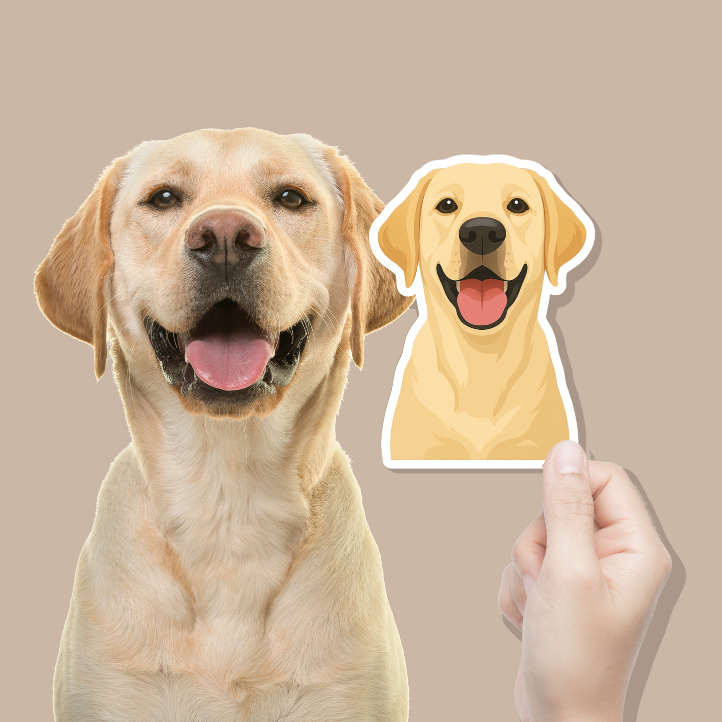 Personalisierte Hundeaufkleber- Hand gezeichnet Karikatur Haustieraufkleber, benutzerdefinierter Hundeaufkleber, Gesichtsaufkleber - Cartoon